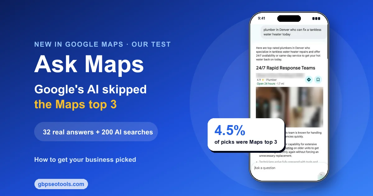 Ask Maps: How Google's AI Picks Businesses | GBP SEO Tools Ask Maps: How Google's AI Picks Businesses | GBP SEO Tools