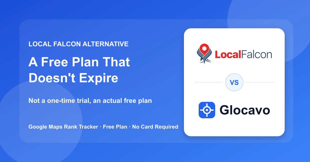 Local Falcon Alternative: Free Plan | Glocavo Rank Tracker Local Falcon Alternative: Free Plan | Glocavo Rank Tracker