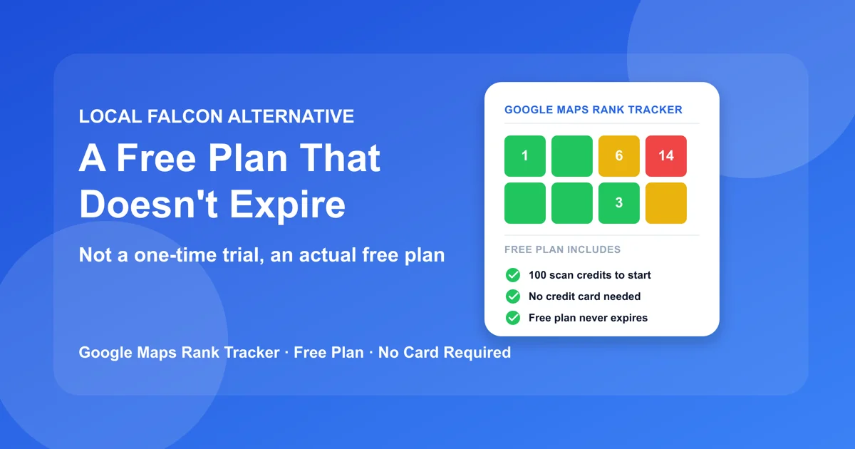 Local Falcon Alternative: Actually Free | GBP SEO Tools Local Falcon Alternative: Actually Free | GBP SEO Tools