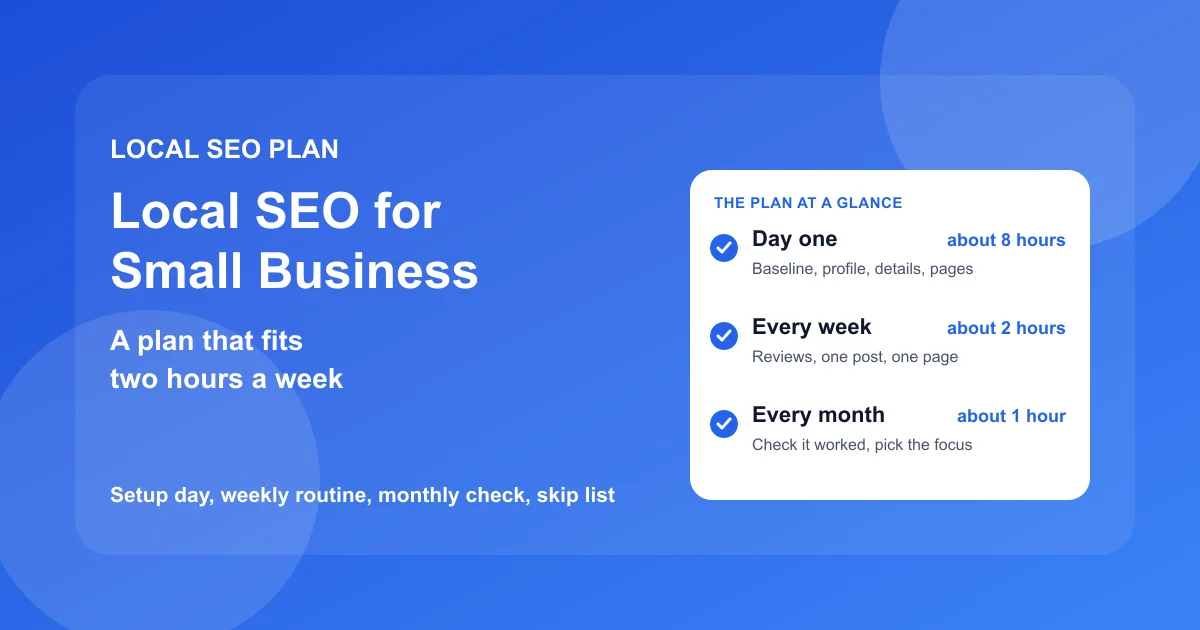 Local SEO for Small Business: 2 Hours a Week | GBP SEO Tools Local SEO for Small Business: 2 Hours a Week | GBP SEO Tools