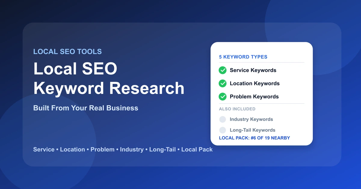 Local SEO Keyword Research: Free Local Keyword Ideas Local SEO Keyword Research: Free Local Keyword Ideas