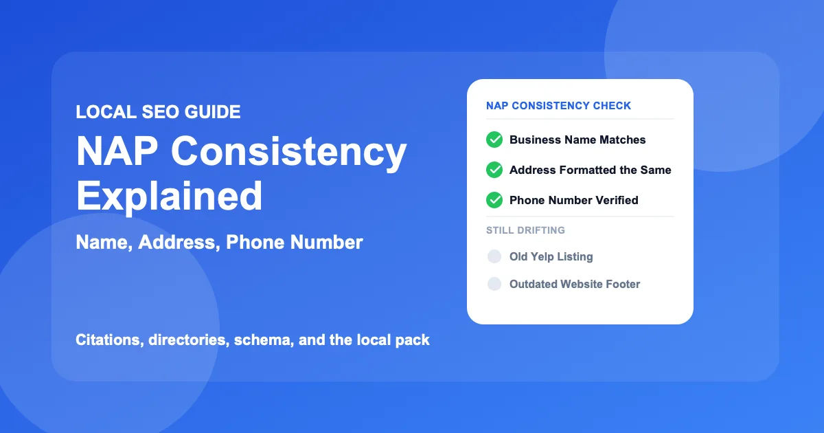 NAP Consistency: What It Is & Why It Matters | GBP SEO Tools NAP Consistency: What It Is & Why It Matters | GBP SEO Tools