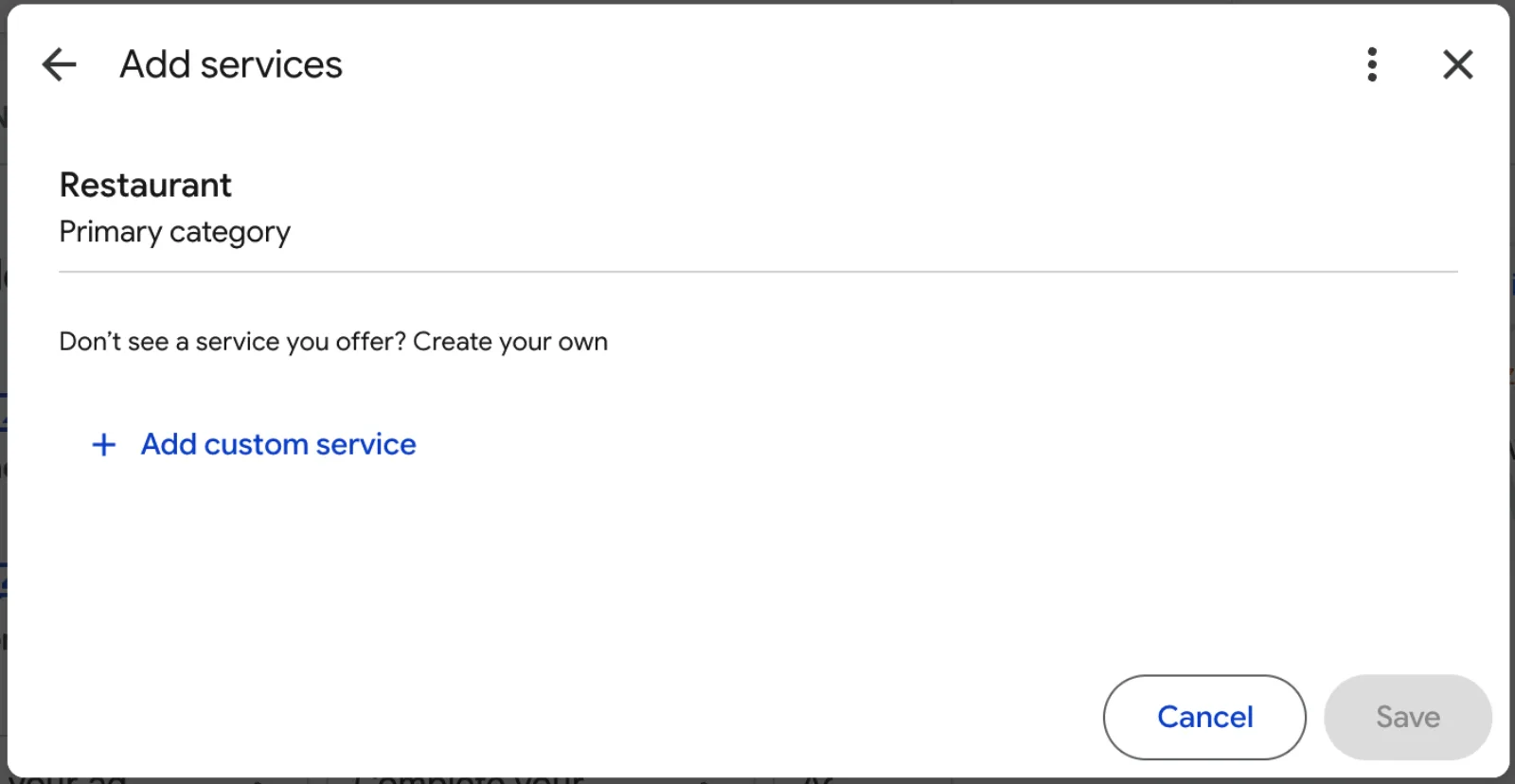 Services unlocked by a category accuracy fix Adding services under the corrected category during a Google Business Profile category accuracy check