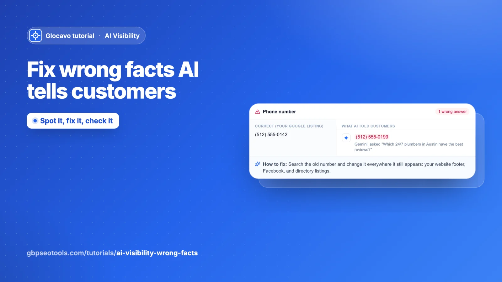 Fix wrong facts AI tells customers
