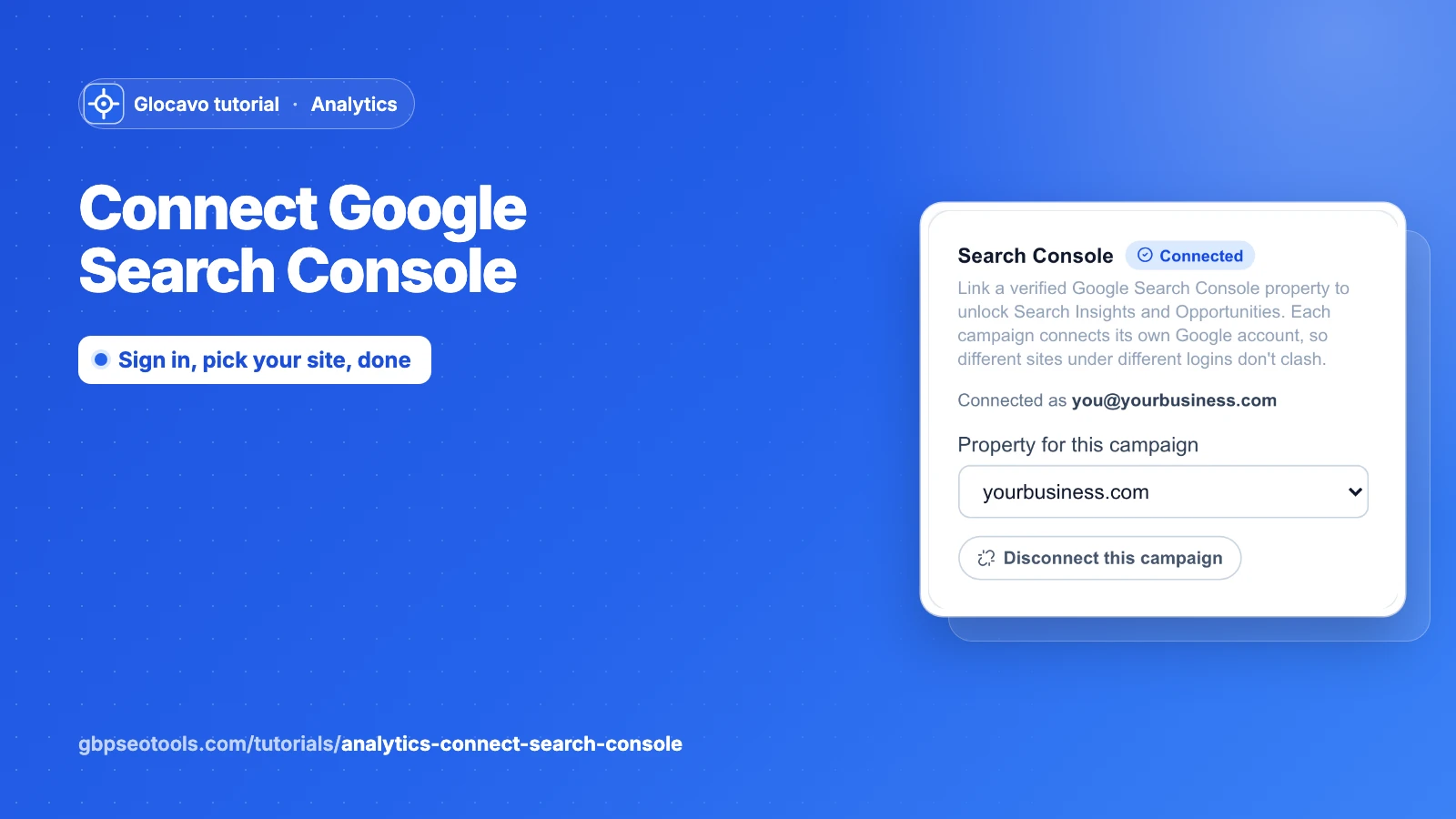 Connect Google Search Console to Analytics