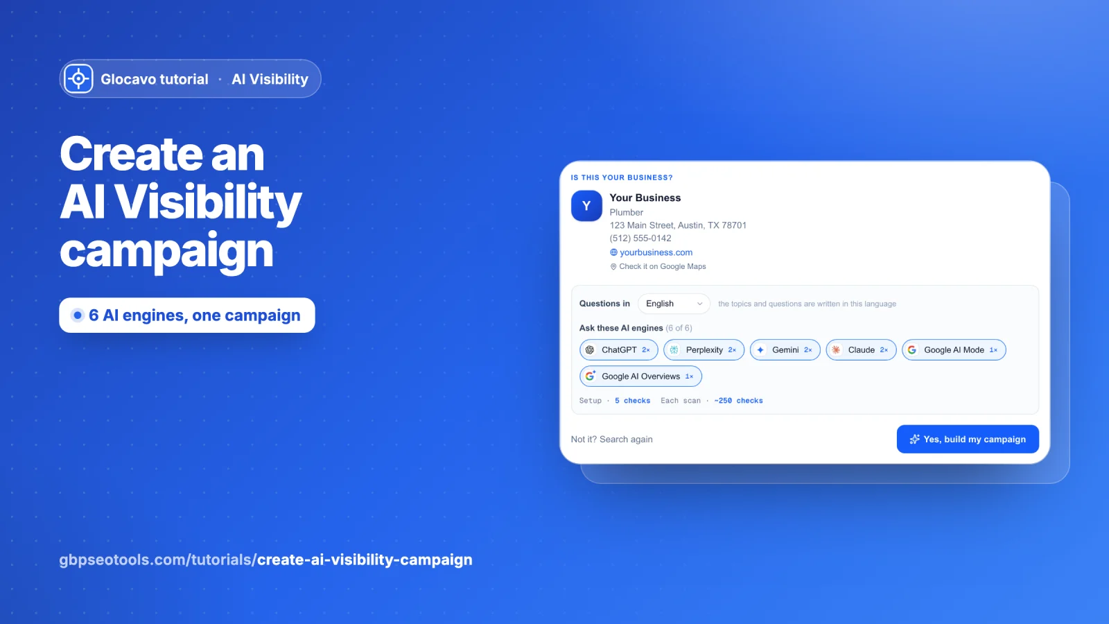 Create an AI Visibility campaign